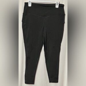 Laundry By Shelli Segal Black High-Waisted 7/8 Pocket Leggings Size Large